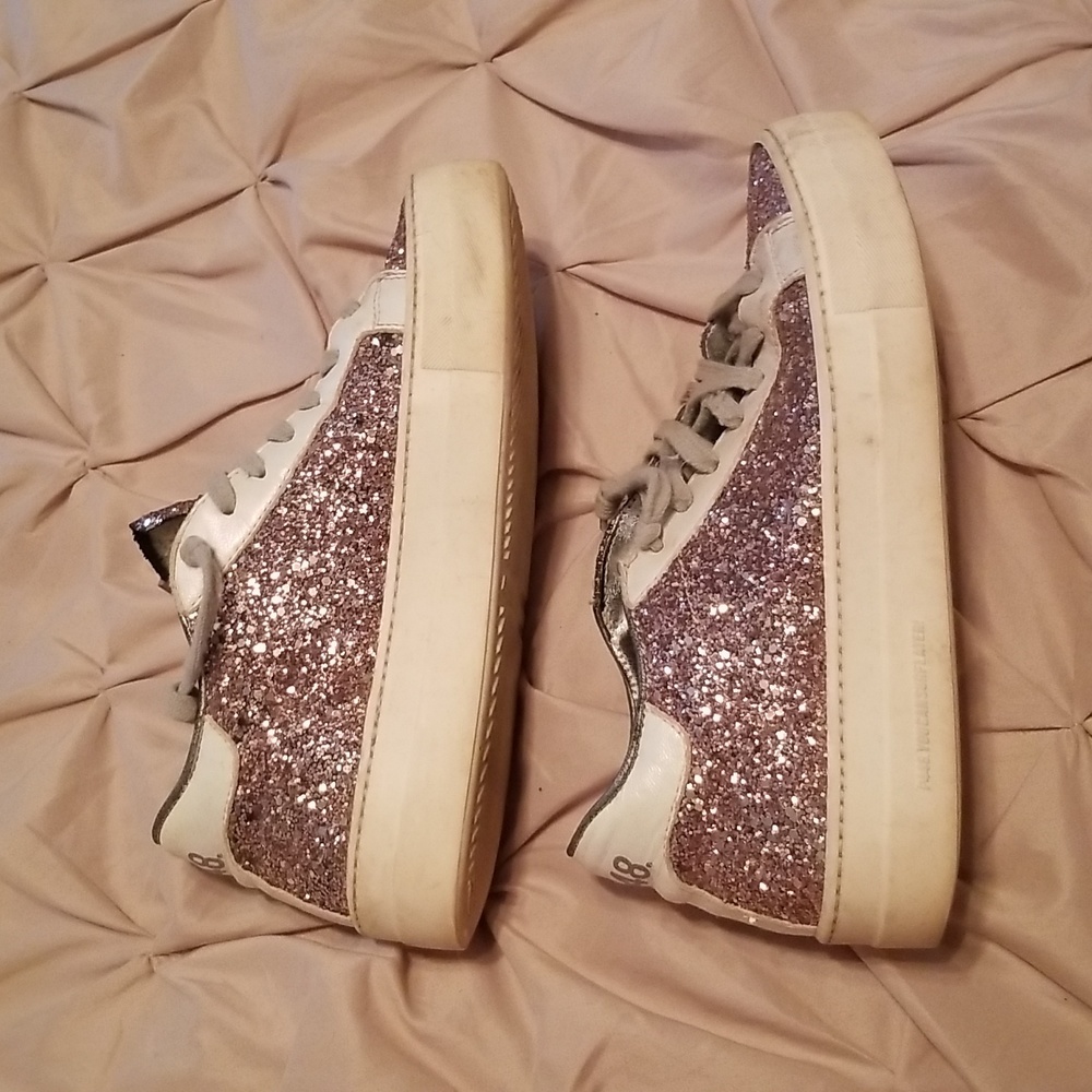 P448 Metallic Glitter Sneakers Womens 7.5